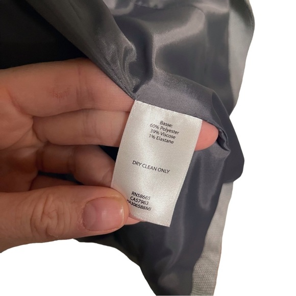 Halogen Black Single Button Blazer Gray Size 8 - Picture 5 of 5